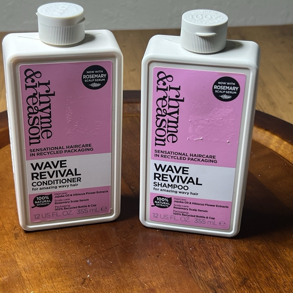 2 Pack Rhyme & Reason Shampoo & Conditioner Wave Revival Amazing Wavy Hair 12oz